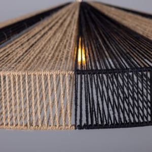 Vernon Raffia Striped Rope Pendant Light 83cm